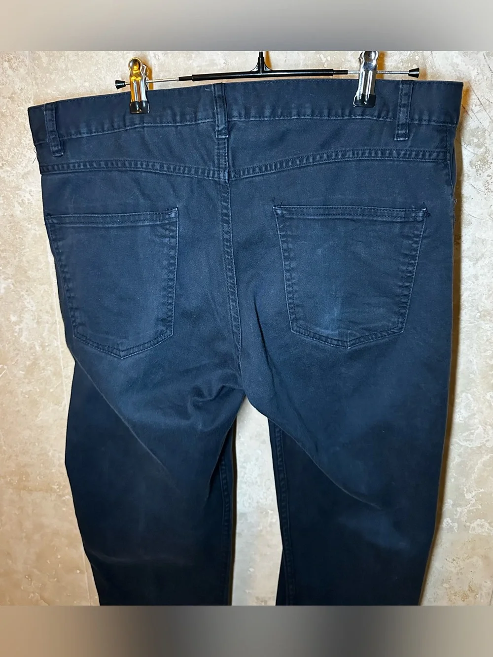 H&M (34x31 actual) Men’s Dark Blue Pants with Slim Straight Fit